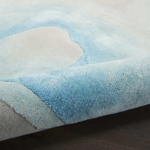 Prismatic PRS22 Sea Mist Blue Wool Rug