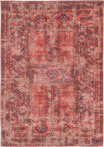 Hadschlu Red Brick Antique 8719 Indoor Outdoor Washable Eco Rug