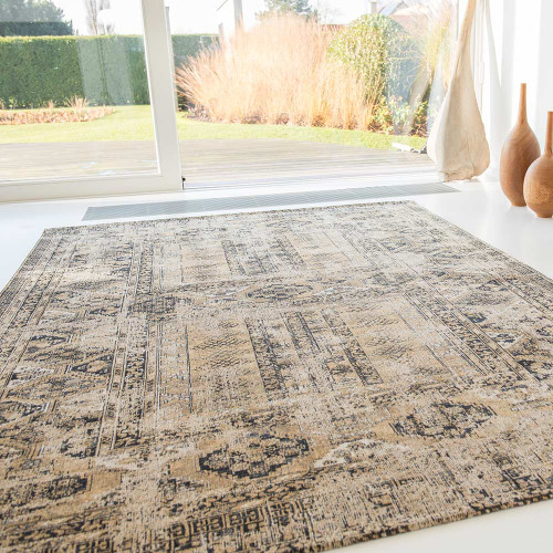 Hadschlu Agha Old Gold Antique 8720 Indoor Outdoor Washable Eco Rug