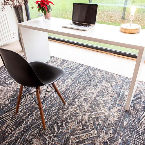 Kilim Black Rabat 9113 Indoor Outdoor Washable Eco Rug