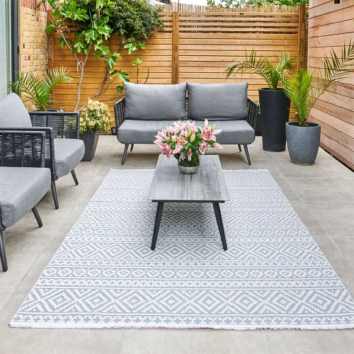 Jazz Indoor Outdoor JAZ02 Blue Rug by Concept Looms