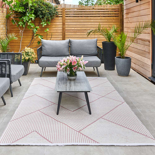 Jazz Indoor Outdoor JAZ14 Rose Rug by Concept Looms