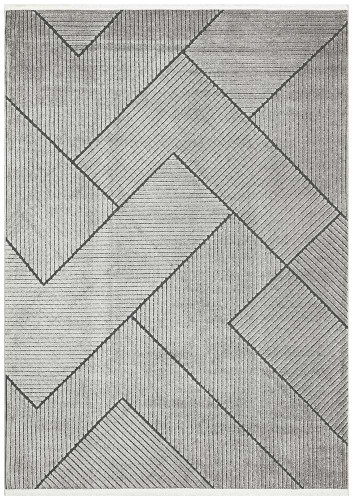 Jazz Indoor Outdoor JAZ16 Grey Black Rug by Concept Looms