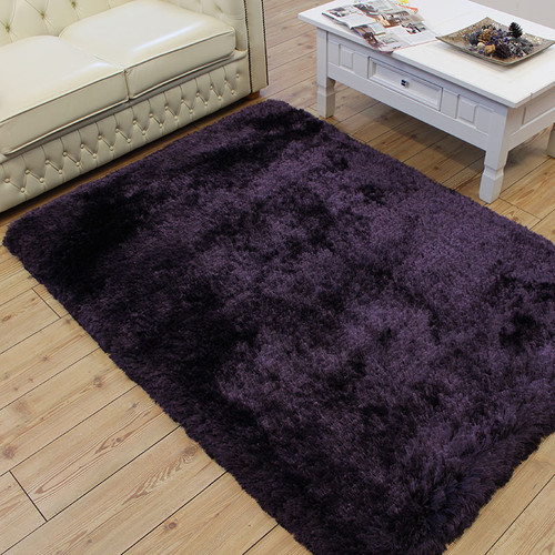 Ultra Thick Plush Shaggy Rug Purple