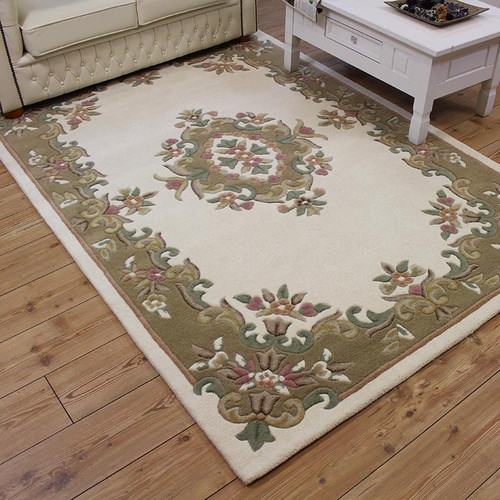 Royal Aubusson cream beige rug