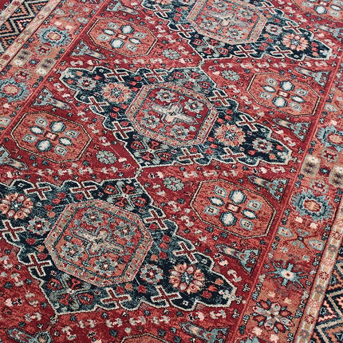 Kazak Red Grey Wool Rug