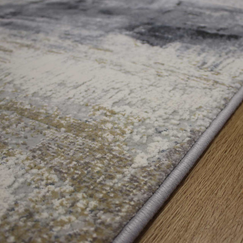 Canyon Blue Ivory Beige Silky Rug