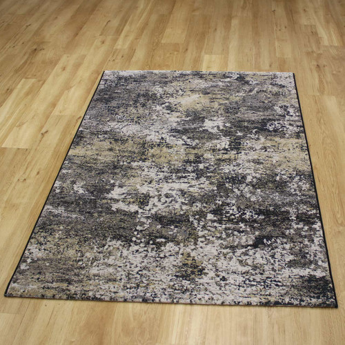 Canyon Charcoal Ochre Silky Rug