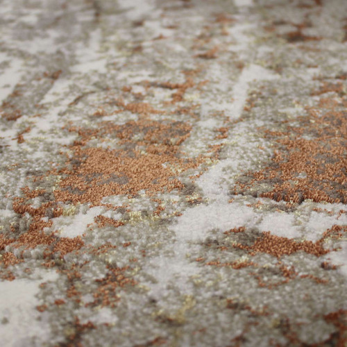 Quartz Gold Rust Annual Rings Rug