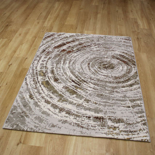 Quartz Gold Rust Annual Rings Rug