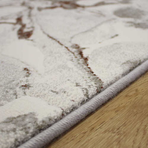 Quartz Marble Metallic Rust Rug