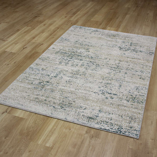 Stella Blurry Metallic Gold Teal Rug