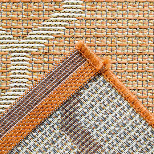 Indoor Outdoor Rug Orange Newquay 120x170cm