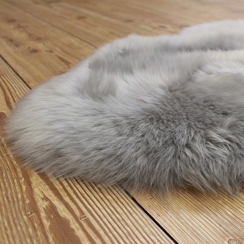 Woolmark Quad Sheepskin Silver 120x180cm