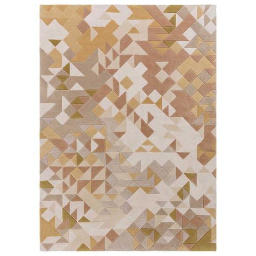 Enigma Wool Rug Gold Multi Geometric