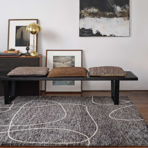 Mason Linear Charcoal Rug
