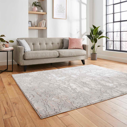 Apollo 2677 Grey Rose Marble Rug