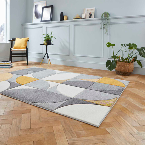 Matrix MT63 Grey Yellow Rug