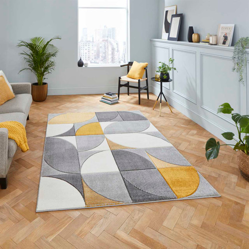 Matrix MT63 Grey Yellow Rug
