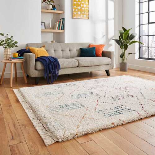 Boho A814 Multicolour Tribal Soft Rug