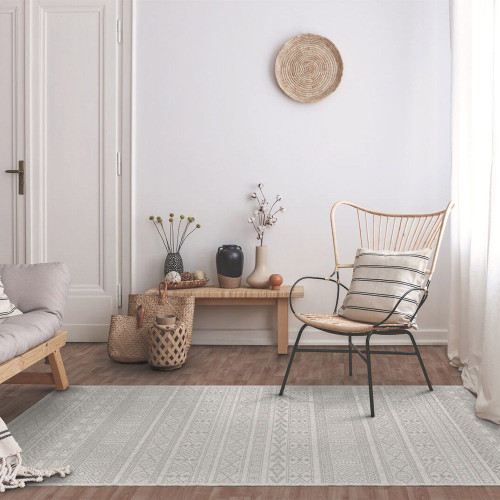 Brintons Noble Pera Light Grey Wool Rug