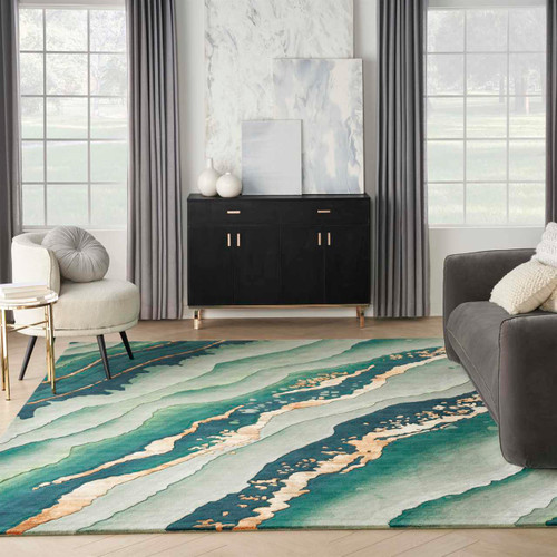 Prismatic PRS30 Emerald Green Wool Rug