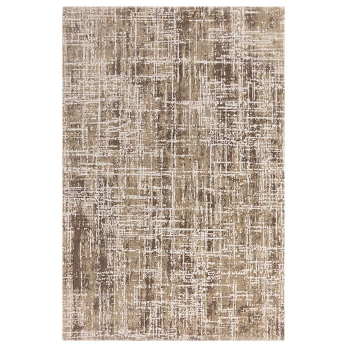 Kuza Abstract Beige Velvet Soft Rug