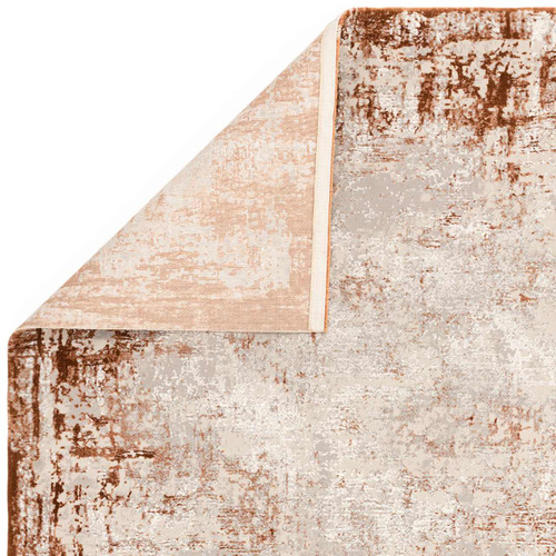 Kuza Border Terracotta Velvet Soft Rug