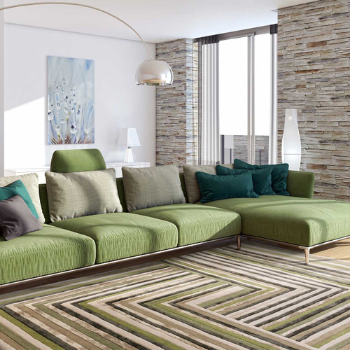 Matrix 82 Network Forest Wool Viscose Rug