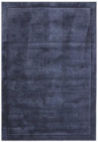 Rise Navy Luxurious Plain Rug