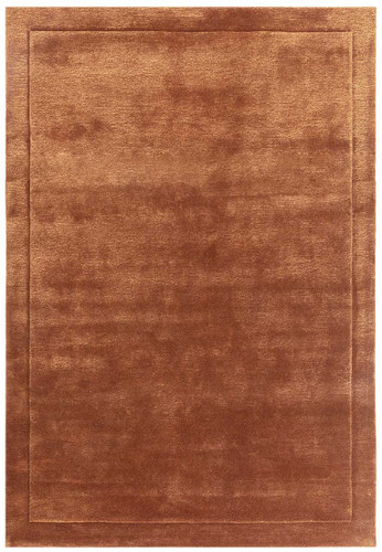 Rise Rust Luxurious Plain Rug