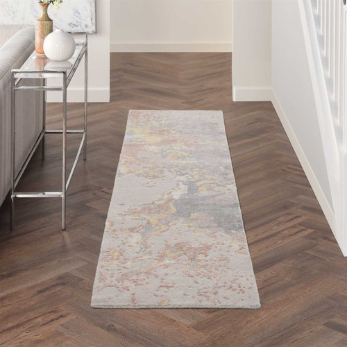 Luxury Silk Shadow SHA20 Golden Silver Premium Rug Runner