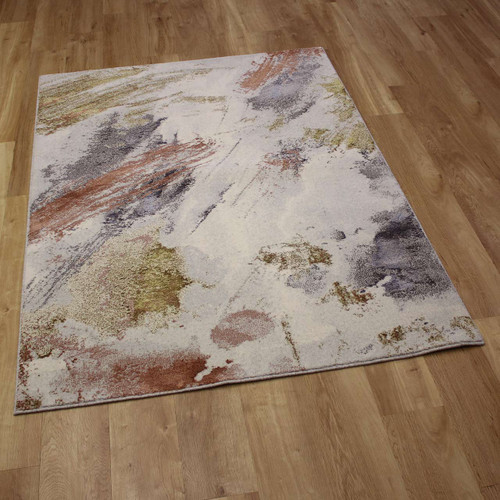 Silky Cream Gold Rust Multi Stella Rug JC990