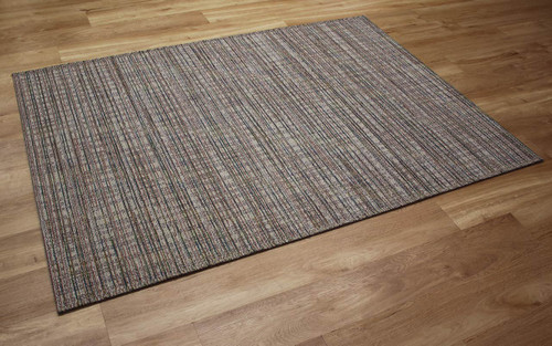 Thin Multicolour Handwoven Wool Goa Rug 4005
