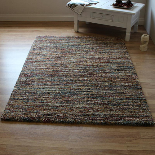 Striped Circle Rug Mixed Colour Mehari