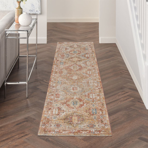Sahar Distressed Vintage Rust Rug SHR01 Runner