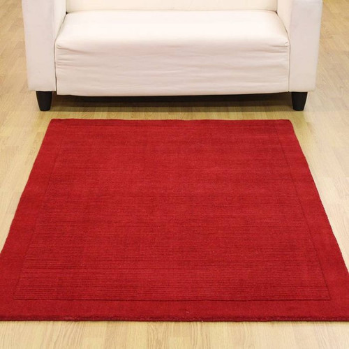 Bright Red SM Large Wool Rugs Runner