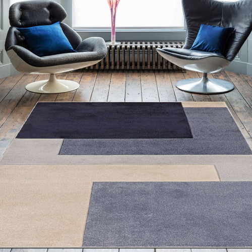 Sketch SK13 Blocks Blue Modern Rug