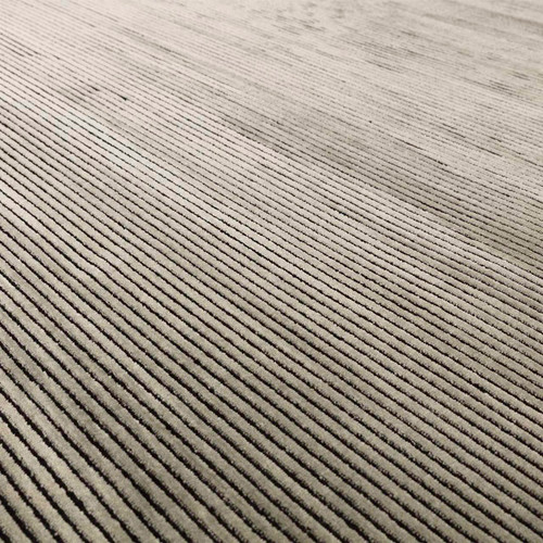 Kuza Plain Stripe Khaki Modern Rug