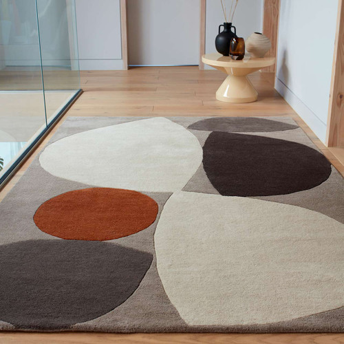 Reef Wool Rug RF24 Mid Century Grey