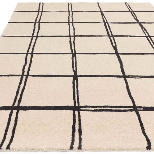 Albany Wool Rug Grid Monochrome