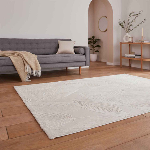 Flores 1925 Cream Washable Leaf Rug