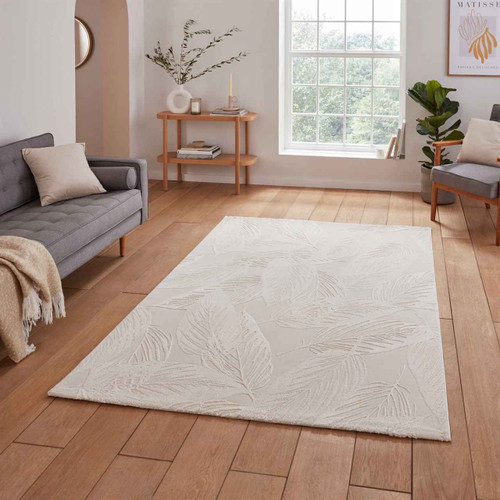 Flores 1925 Cream Washable Leaf Rug