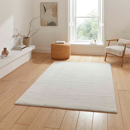 Snug Rug Cream Luxuriously Soft Plain Rug