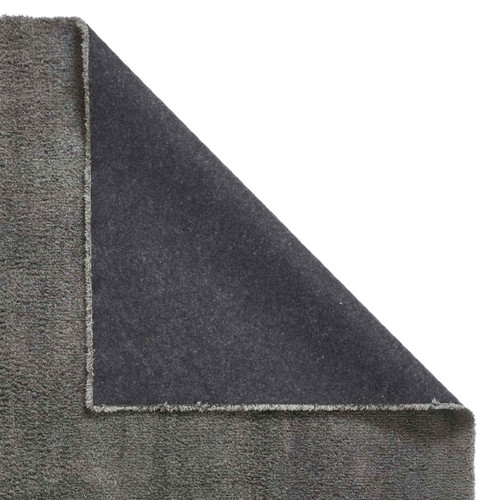 Kara Charcoal Shaggy Washable Plain Rug