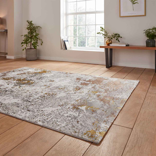 Creation 50179 Gold Beige Silky Rug