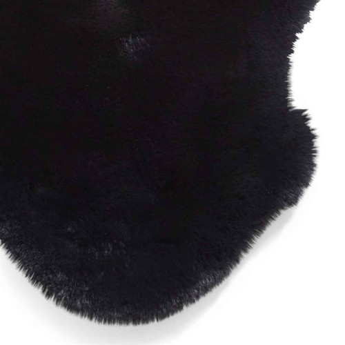 Super Teddy Black Soft Faux Sheepskin