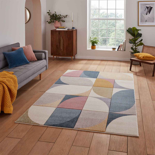 Matrix FE663 Multi Pastal Carved Rug