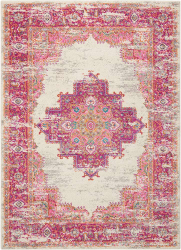 Passion Rug PSN03 Ivory Fuchsia Runner