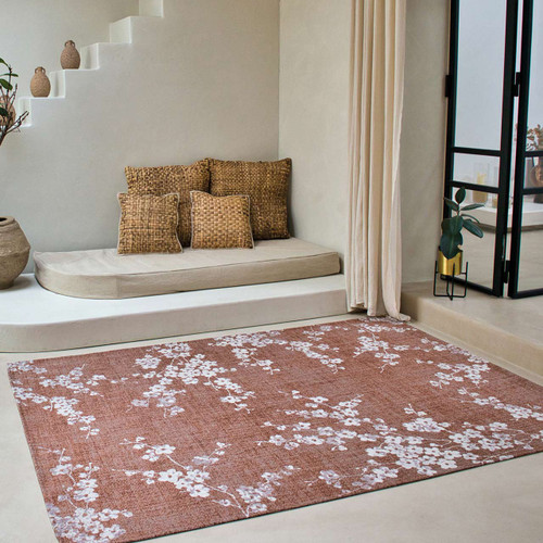 Sakura Copper Pink 9371 Indoor Outdoor Washable Eco Rug